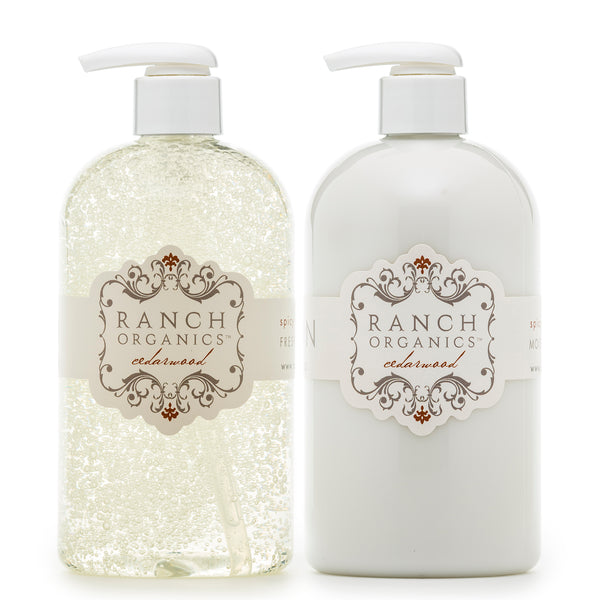 Cedar Wood Wash & Lotion Set - Clear – Ranch Organics